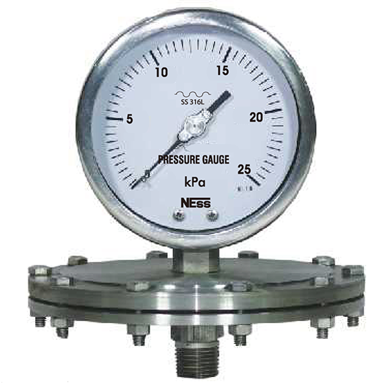 Low Pressure Diaphragm Seal Gauge (Dry)